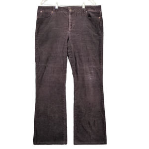Talbots Women's Curvy Corduroy Jeans Brown Plus Size 16 5-Pocket